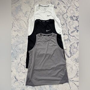 Nike Dri-FIT Running Tops  LOT in Gray and Black and white
